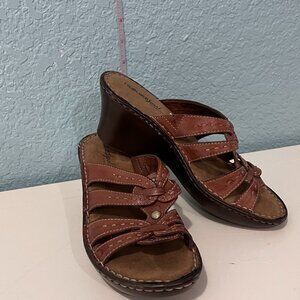 Natural Soul by Naturalizer, Women's Size 7 1/2 M Open Toe Wedge Sandal